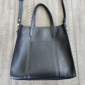 Portland Leather Goods Lola Black Pebbled Leather Bag